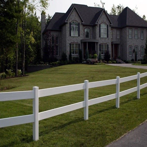 White PVC Horse Fence