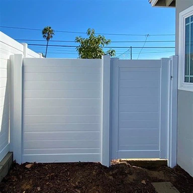 Porta de privadesa de vinil blanc