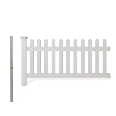 Tanca de vinil portàtil blanca — 3 peus × 6 peus